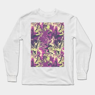 Hey Puddin' Marble - Digital Paint Spill Long Sleeve T-Shirt